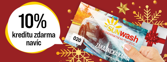 SunWash banner - Darujte kartu